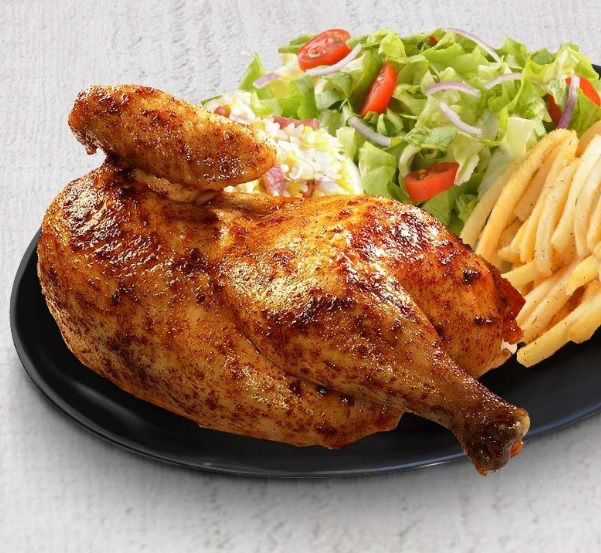 Poulet local Braisé (1/2, Sans garniture)